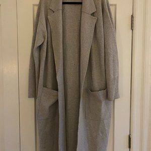 JCrew - Ella Open-Front Long Sweater Blazer - Light Grey